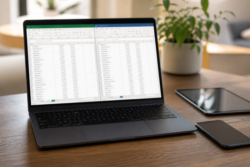 Spreadsheet export comparison for two reptile tracking apps