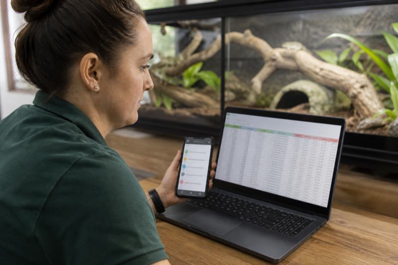 Keeper moving reptile records from a spreadsheet to a phone app