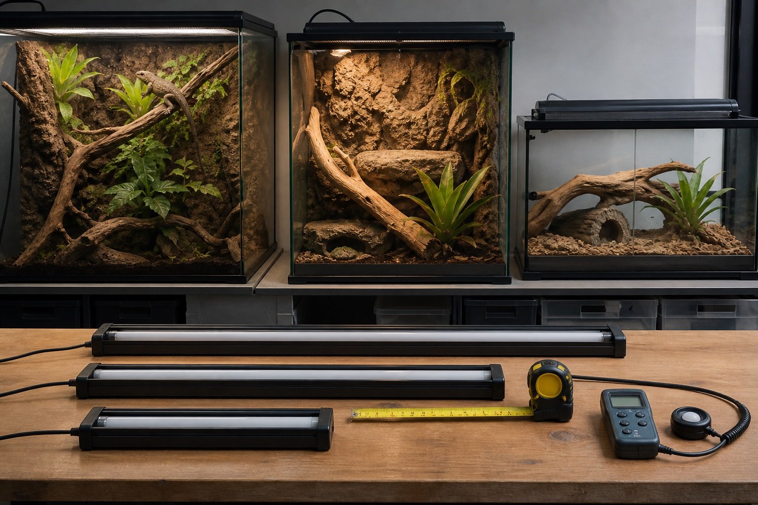 Best reptile UVB lights: choose by enclosure, distance and mesh