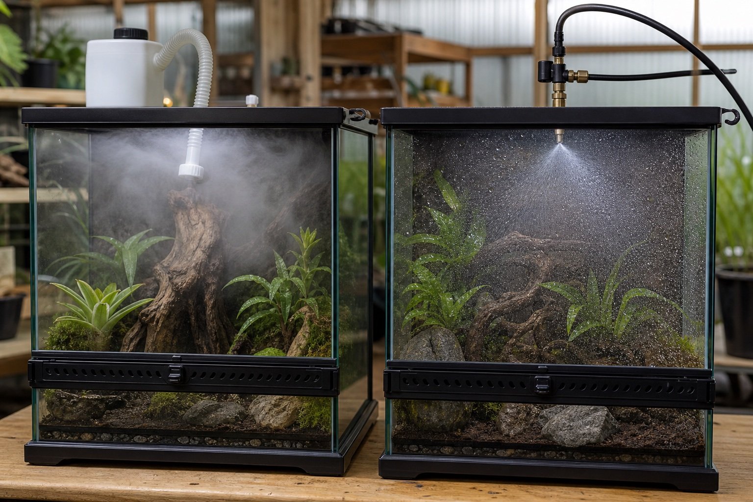 Reptile fogger vs mister: humidity, droplets and the problems each solves