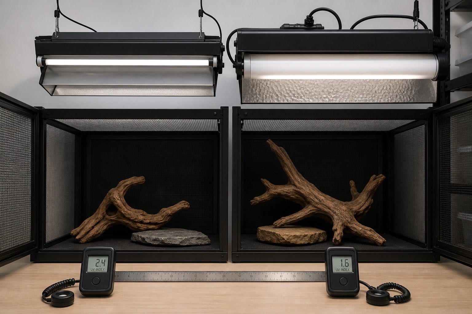 T5 vs T8 UVB for reptiles: output, coverage and replacement cost